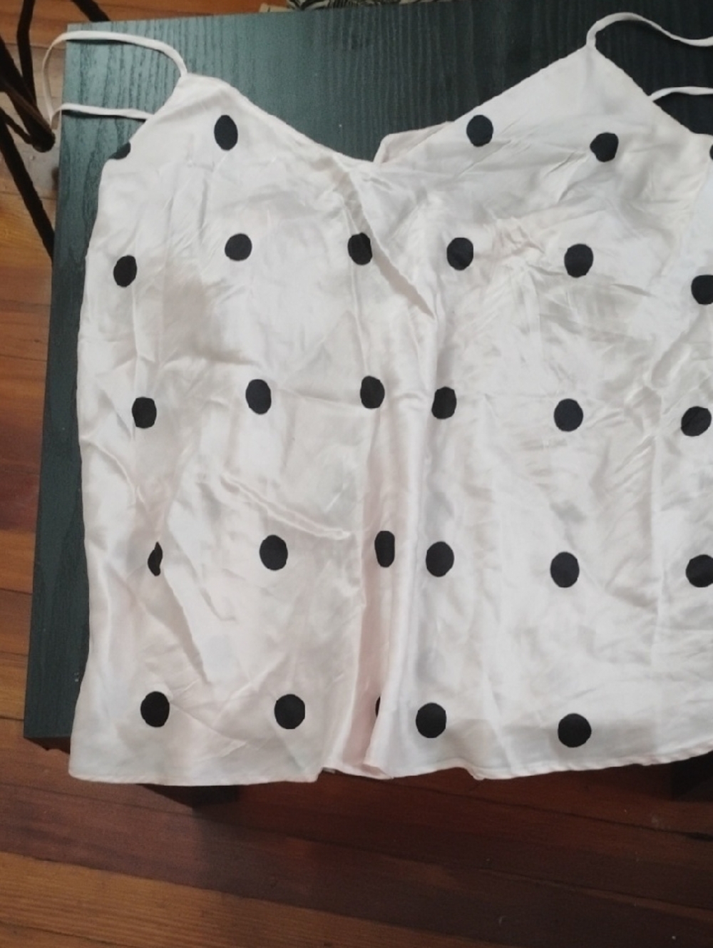Victoria Secret Pink Polka Dot Satin Slip Shirt